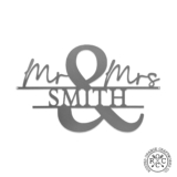 Personalized Couples’ Surname Metal Signs – Mr and Mrs