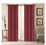 Denver Embossed Energy-Saving 63″ or 84″ Curtains – 63-Inch – Burgundy