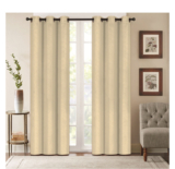 Denver Embossed Energy-Saving 63″ or 84″ Curtains – 84-Inch – Beige