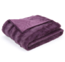 Soft Faux Fur Microplush Reversible Throw Blanket – 40 x 50 – Purple