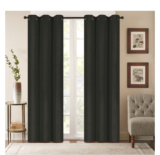 Denver Embossed Energy-Saving 63″ or 84″ Curtains – 84-Inch – Black