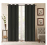 Denver Embossed Energy-Saving 63″ or 84″ Curtains – 84-Inch – Black