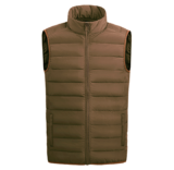 Menâ€™s Full-Zip Lightweight Puffer Vest Jacket – Brown – Large