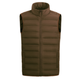Menâ€™s Full-Zip Lightweight Puffer Vest Jacket – Dark Brown – Large