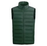 Menâ€™s Full-Zip Lightweight Puffer Vest Jacket – Dark Green – X-Large