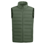 Menâ€™s Full-Zip Lightweight Puffer Vest Jacket – Green – 2XL