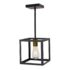 Light Cage Hanging Lighting Fixture with Adjustable Height – Black