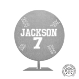 Personalized Name and Jersey Number Metal Sports Ball Sign – Baseball