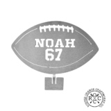 Personalized Name and Jersey Number Metal Sports Ball Sign – Football