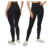 Women’s High Waisted Tummy Control Seamless Leggings (2-Pack) – Large