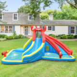 Inflatable Crab Dual Water Slide Bounce House without Blower