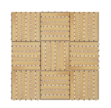 12 x 12-Inch Deck Patio Pavers, Acacia Wood – 80-piece