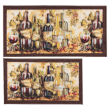 Non-Slip Rugs for Kitchen or Entryway (Set of 2) – Wine Bottles