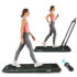 SuperFit™ 2-in-1 2.25HP Under Desk Electric Folding Treadmill with Remote Control – Red