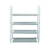 Space Saving 12 Pair Stackable Shoe Rack – Gray