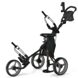 Folding 3-Wheel Golf Cart with Seat – Grey