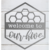 Hexagon Door Greetings Modern Rustic Word Art Sign – Welcome to our hive