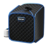 Portable Steam Spa Sauna with 9 Temperature Levels + Chair – Black