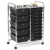 Rolling 15-Drawer Storage Cart – Black