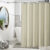 Mildew-Resistant Vinyl Shower Curtain Liner with Metal Grommets & Magnets (2-Pack) – Beige