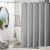 Mildew-Resistant Vinyl Shower Curtain Liner with Metal Grommets & Magnets (2-Pack) – Gray