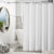 Mildew-Resistant Vinyl Shower Curtain Liner with Metal Grommets & Magnets (2-Pack) – White