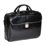 Siamod Servano 13″ Leather Tablet Briefcase – Black