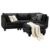 7.4′ Convertible Modular Sectional Sofa Couch with Ottoman – Black