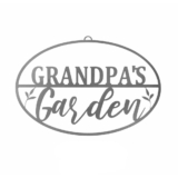 Personalized Metal Garden Sign – Name with Seedlings