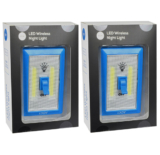 [2-Pack] Super Bright â€œLight Switch Styleâ€ Battery Powered LED Indoor Light – Blue