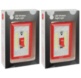 [2-Pack] Super Bright â€œLight Switch Styleâ€ Battery Powered LED Indoor Light – Red