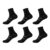 Unisex Performance Recovery Compression Ankle Socks with Arch Support (6-Pair) – Small / Medium – Black