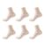 Unisex Performance Recovery Compression Ankle Socks with Arch Support (6-Pair) – Small / Medium – White
