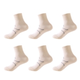 Unisex Performance Recovery Compression Ankle Socks with Arch Support (6-Pair) – Large / X-Large – White