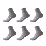 Unisex Performance Recovery Compression Ankle Socks with Arch Support (6-Pair) – Large / X-Large – Grey