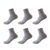 Unisex Performance Recovery Compression Ankle Socks with Arch Support (6-Pair) – Large / X-Large – Grey