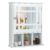 Wall-Mounted Bathroom Storage Medicine Cabinet with Mirrors – White
