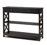 X-Design 3-Tier Entryway/Console Table – Espresso