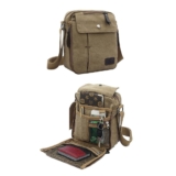 Multifunctional Canvas Bag With Adjustable Shoulder Strap – Khaki