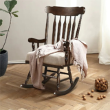 Wood Rocking Chair with Glossy Finish (Set of 2) – Rocking Chair CA