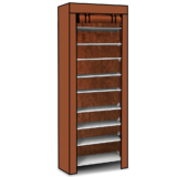 iMounTEKÂ® 10-Tier Shoe Rack Organizer – Brown