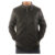 Men’s Bomber Fleece-Lined Faux Leather Jacket – Black – L
