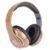 Bluetooth Wireless Headphones with Built-in FM Tuner, Memory Card Slot, and Mic  – Gold