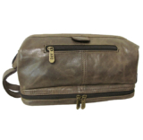 AmerileatherÂ® Toiletry Bag – Cromwell Grey