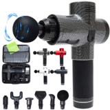 Handheld 20-Speed Deep Tissue Percussion Massager Gun – Carbon Fiber
