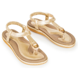 Women’s Classic Bohemian Comfort Sandals – Gold – 5