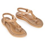 Women’s Classic Bohemian Comfort Sandals – Tan – 8
