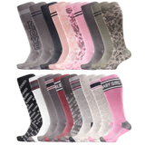 Womenâ€™s Breathable Fun and Funky Colorful Crew Socks (20-Pair)