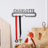 Personalized Steel Medal and Ribbon Display