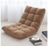 Adjustable 14-Position Microsuede Floor Chair – Black